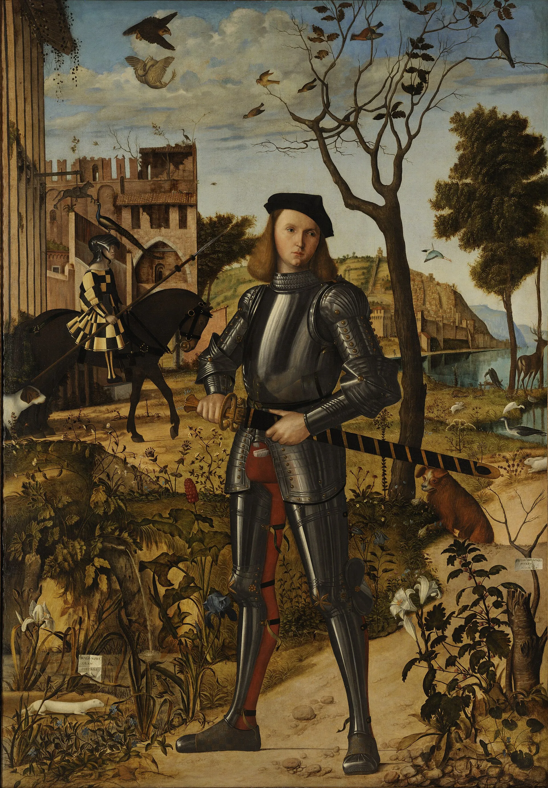 Joven caballero en un paisaje, de Carpaccio, en el Museo Thyssen